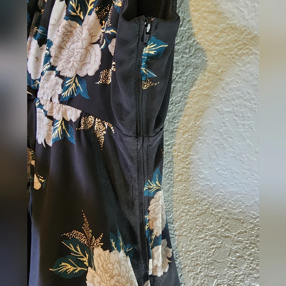 Torrid 18 2X Floral Chiffon Skater Dress - Picture 7 of 9